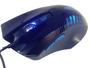 Imagem de Mouse Preto Com Fio Usb e Led Azul 6 Botoes 1600dpi