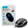 Imagem de Mouse Preto Com Fio Usb Óptico Computador Pc Notebook Homeoffice