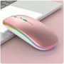 Imagem de Mouse Recarregável Bluetooth Sem Fio Gamer  Led Rgb 2.4 ghz