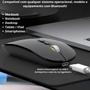 Imagem de Mouse Recarregável Com 2 Bluetooth + USB Para Macbook Air Pro M1 M2 M3