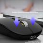 Imagem de Mouse Recarregável Com 2 Bluetooth + USB Para Macbook Air Pro M1 M2 M3