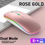 Imagem de Mouse Rosa sem fio RGB para jogos Gamer Bluetooth LED