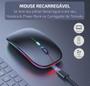 Imagem de Mouse Sem fio 1600 dpi Usb Wireless 2.4 Ghz  Recarregável Pc Notebook