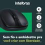 Imagem de Mouse Sem Fio 1600DPI Intelbras Ambidestro MSI 55 Preto