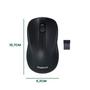 Imagem de Mouse Sem Fio 1600DPI Intelbras Ambidestro MSI55 Preto - 5 unidades