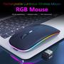 Imagem de Mouse Sem Fio 2.4 ghz Optico Recarregável Gamer USB Led Rgb Wireless Usb Notebook