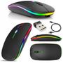 Imagem de Mouse Sem Fio 2.4 ghz Optico Recarregável Gamer USB Led Rgb Wirelles Usb Notebook