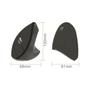 Imagem de Mouse sem fio (2.4g usb e bluetooth) recarregável vertical
