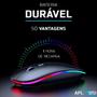 Imagem de Mouse Sem Fio Bluetooth Wifi Recarregavel Wireles Ergonomico Cor Preto