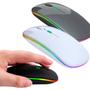 Imagem de Mouse Sem Fio com Bluetooth Recarregável Wireless Led Rgb