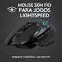 Imagem de Mouse Sem Fio Gamer Logitech G502 Hero 16k Lightspeed, Recarregável, RGB Lightsync, 11 Botões, 16000DPI - 910-005566