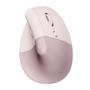 Imagem de Mouse sem fio logitech ergonomico vertical lift rosa
