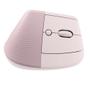 Imagem de Mouse sem fio logitech ergonomico vertical lift rosa