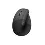 Imagem de Mouse Sem Fio Logitech Lift Canhoto Vertical Ergonomico Bluetooth USB Preto 4000 DPI - 910-006467