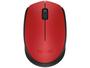 Imagem de Mouse sem Fio Logitech M170 1000DPI - 3 Botões Vermelho