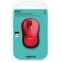 Imagem de Mouse sem fio Logitech M185 com Design Ambidestro Compacto, Conexão USB e Pilha Inclusa, Vermelho - 910-003635