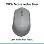 Imagem de Mouse sem fio Logitech M330 SILENT 2,4 GHz com receptor USB cinza