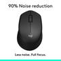 Imagem de Mouse sem fio Logitech M330 SILENT com receptor USB de 2,4 GHz preto