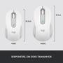 Imagem de Mouse Sem Fio Logitech M650 L  Bluetooth USB Branco 910-006233