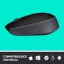 Imagem de Mouse sem Fio Logitech Óptico 1000DPI 3 Botões - M170 Preto