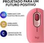 Imagem de Mouse Sem Fio Pebble Logitech Slim, Usb, Bluetooth - Rosa