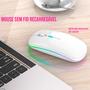Imagem de Mouse Sem Fio Recarregável Gamer USB Wireless Para PC Jogo
