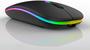 Imagem de Mouse Sem Fio Recarregável Óptico Wireless Led Rgb