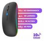 Imagem de Mouse Sem Fio Recarregável Rgb Bluetooth Android Pc Notebook Wireless 2.4 GHz