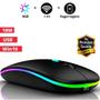 Imagem de Mouse Sem Fio Recarregável Rgb Pc Gamer Led Rgb