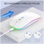 Imagem de Mouse Sem Fio Recarregavel Wireless Bluetooth RGB 1600 DPI LEY-181