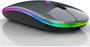 Imagem de Mouse Sem Fio Recarregável Wireless Led Rgb Colorido Ergonômico Usb 2.4 Ghz