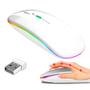 Imagem de Mouse sem Fio Recarregável Wireless Led RGB Ergonômico