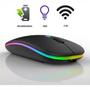 Imagem de Mouse Sem Fio Rgb Recarregável Wireless Bluetooth 1200dpi