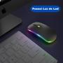Imagem de Mouse Sem Fio Silencioso Com Led Bluetooth USB Notebook Pc Tablet