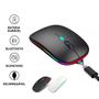 Imagem de Mouse Sem Fio USB Recarregável Bluetooth RGB: Cores que Impressionam