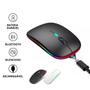 Imagem de Mouse Sem Fio Usb Recarregável Bluetooth Rgb: Personalize