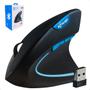 Imagem de Mouse Sem Fio Vertical Ergonômico Gamer Recarregavel Bluetooth 2.4 e Usb