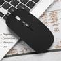 Imagem de Mouse Sem Fio Wireless Bateria Recarregável Clique Silencioso  E-1400 Preto