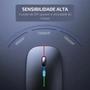 Imagem de Mouse Sem Fio Wireless Bluetooth Recarregável Led Rgb 2.4ghz Color