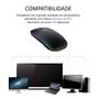 Imagem de Mouse Sem Fio Wireless Com Bateria Interna Recarregavel 2,4 Ghz Led RGB Home Office - Exbom