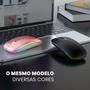 Imagem de Mouse Sem Fio Wireless Recarregavel Led Rgb 2,4GHz Bluetooth Bateria Interna  Ergonômico Silencioso