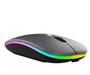 Imagem de Mouse Sem Fio Wireless Silencioso Recarregavel com Rgb K Certificado Anatel Usb Preto Ka-618 Premium