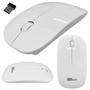 Imagem de Mouse Sem Fio Wireless Usb Optico 3200 Dpi Branco  Mb 