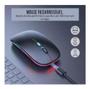 Imagem de Mouse Slim S/fio Bluetooth Recarregável Rgb E1300pro