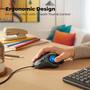 Imagem de Mouse Trackball PORLEI RGB com Fio - Ergonômico e 5 DPI Ajustáveis