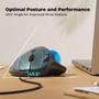 Imagem de Mouse Trackball PORLEI RGB com Fio - Ergonômico e 5 DPI Ajustáveis