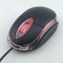Imagem de Mouse Usb Com Fio Óptico Black Led vermelho Pc Notebook