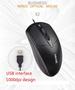 Imagem de Mouse Usb Com Fio Preto X2 Mixie