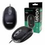 Imagem de Mouse Usb Letron Preto Com Fio Para Office