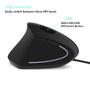 Imagem de Mouse Vertical com Fio para Esquerdos - Ergonômico para Jogos - 1600 DPI - USB